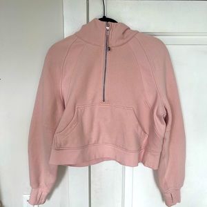 Lululemon Scuba Oversized Half Zip Hoodie. XS/S. Light Pink
